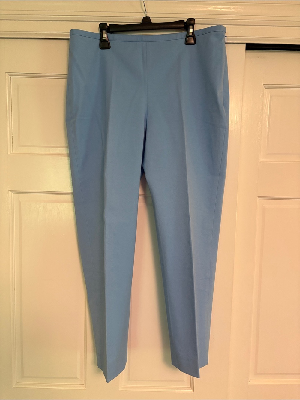 J. McLaughlin Women's Stretch Ponte Slim Ankle Pants - Light Blue